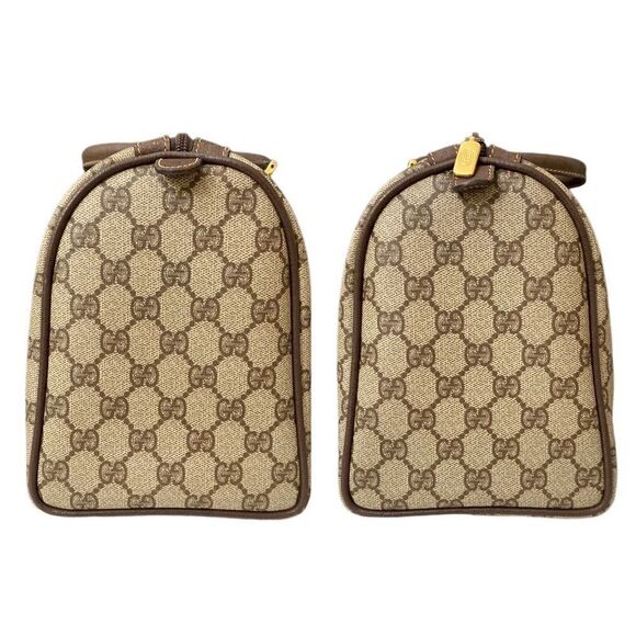 GUCCI Sherry Line Pvc Leather Boston Handbag 👜 - Picture 12 of 17